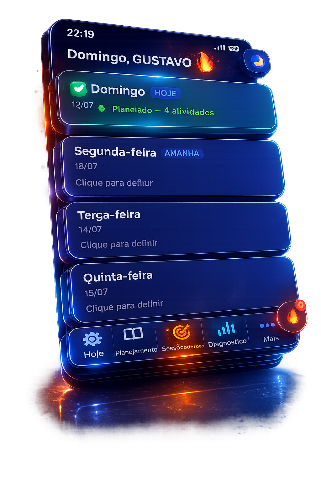 Tela de Planejamento do Start Pomodoro